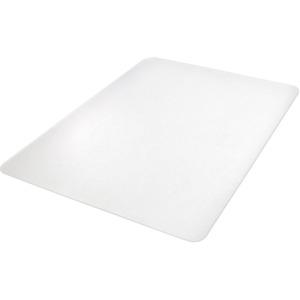 Lorell Hard Floor Rectangler Polycarbonate Chairmat - Hard Floor, Vinyl Floor, Tile Floor, Wood Floor - 48" Length x 36" Width x 0.13" Thickness - Rectangle - Polycarbonate - Clear. Picture 2
