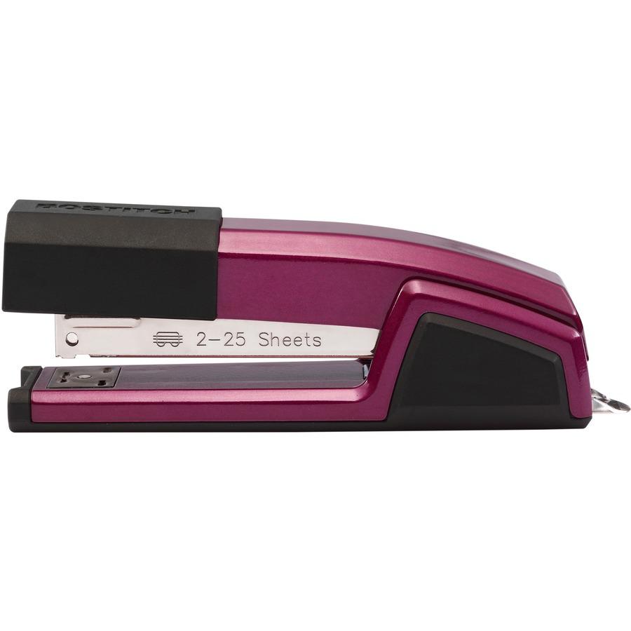 Bostitch Epic Antimicrobial Office Stapler - 25 Sheets Capacity - 210 Staple Capacity - Full Strip - 1 Each - Magenta. Picture 4