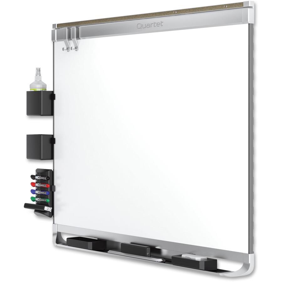 Quartet Prestige 2 DuraMax Magnetic Dry-Erase Board - 48" (4 ft) Width x 36" (3 ft) Height - White Porcelain Surface - Silver Aluminum Frame - Horizontal - Magnetic - 1 Each - TAA Compliant. Picture 7