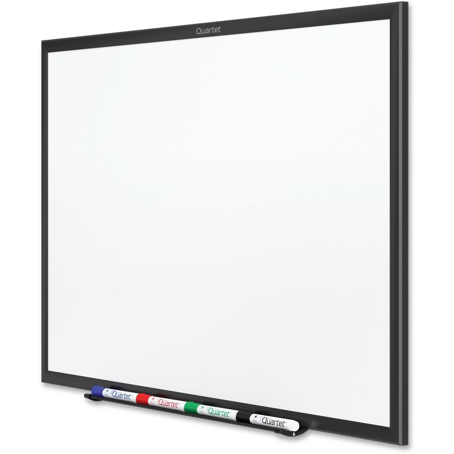 Quartet Classic Magnetic Whiteboard - 24" (2 ft) Width x 18" (1.5 ft) Height - White Painted Steel Surface - Black Aluminum Frame - Horizontal/Vertical - Magnetic - 1 Each. Picture 7