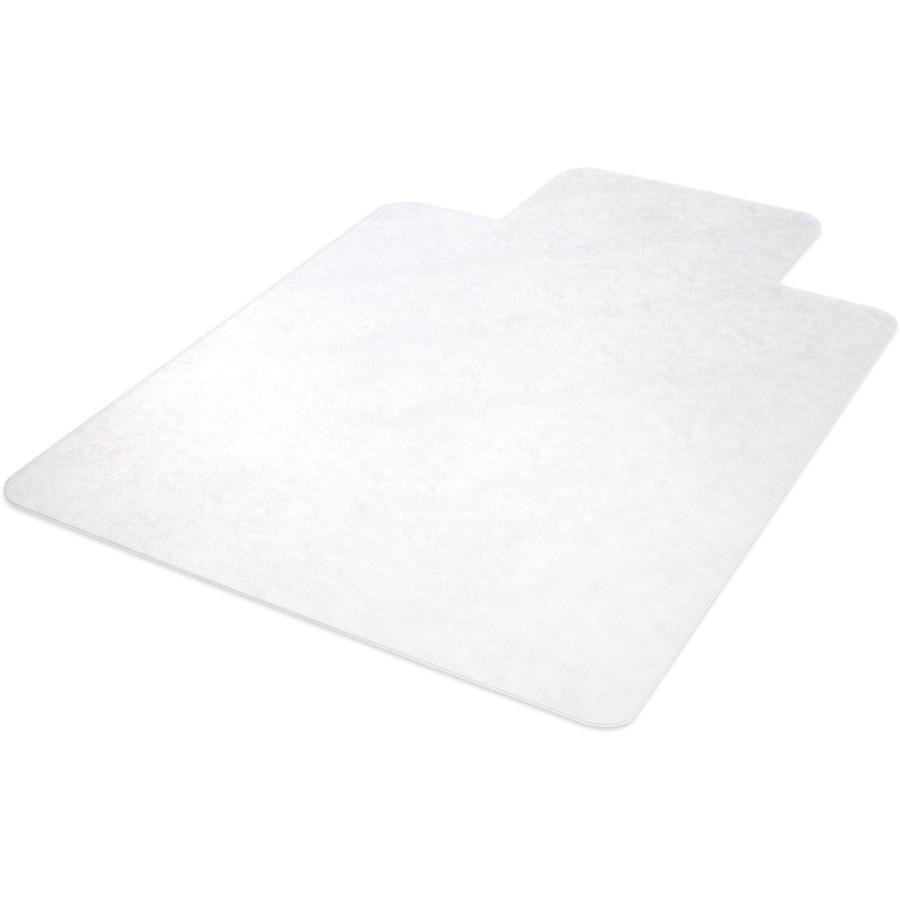 Deflecto DuoMat Carpet/Hard Floor Chairmat - Carpet, Hard Floor - 53" Length x 45" Width - Lip Size 25" Length x 12" Width - Rectangle - Classic - Clear. Picture 4