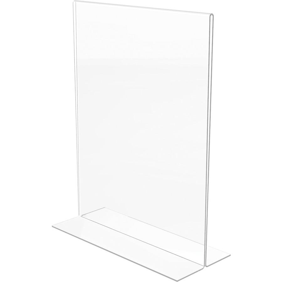 Lorell Double-sided Frame - 1 Each - 8.50" Holding Width x 11" Holding Height - Rectangular Shape - Double Sided - Acrylic - Countertop - Clear. Picture 7