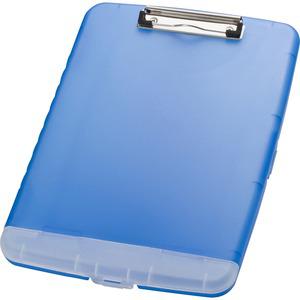 Officemate Slim Clipboard Storage Box - 1" Clip Capacity - 8 1/2" x 11" - Blue - 1 Each. Picture 8