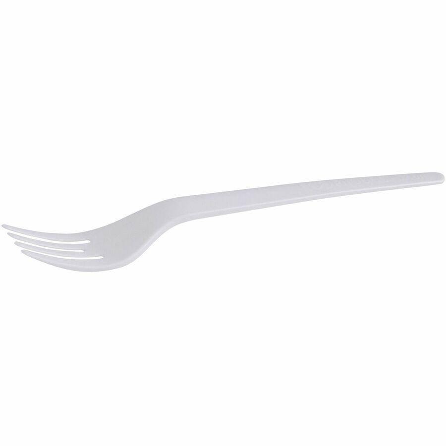 Eco-Products 6" Plantware High-heat Forks - 1 Piece(s) - 20/Carton - Fork - 1 x Fork - Disposable - Pearl White. Picture 5
