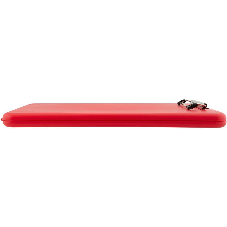 Saunders SlimMate Storage Clipboard - 0.50" Clip Capacity - Storage for Stationary, Tablet, iPad, eReader, Document, Paper - Top Opening - 8 1/2" x 12" - Polypropylene - Red - 1 Each. Picture 9