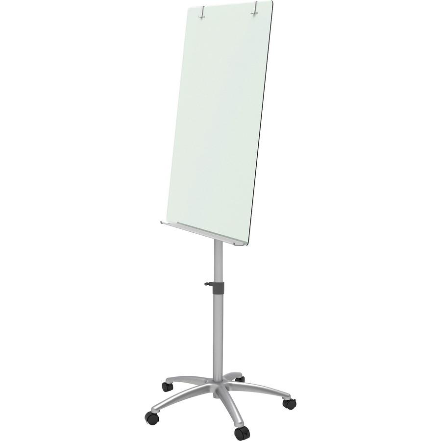 Quartet Infinity Mobile Easel with Glass Dry-Erase Board - 24" (2 ft) Width x 77" (6.4 ft) Height - Silver Tempered Glass Surface - Rectangle - Magnetic - Accessory Tray, Locking Casters, Stain Resist. Picture 3