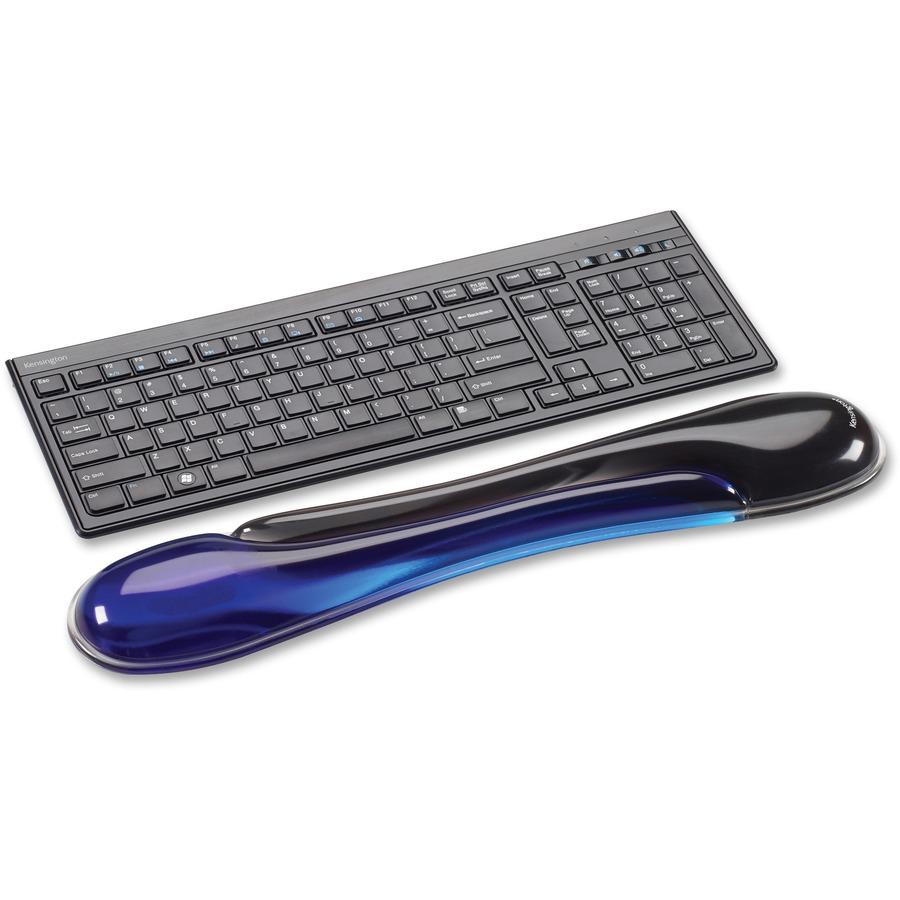 Kensington Duo Gel Wave Keyboard Wrist Rest - Black & Blue - 1 Pack. Picture 4