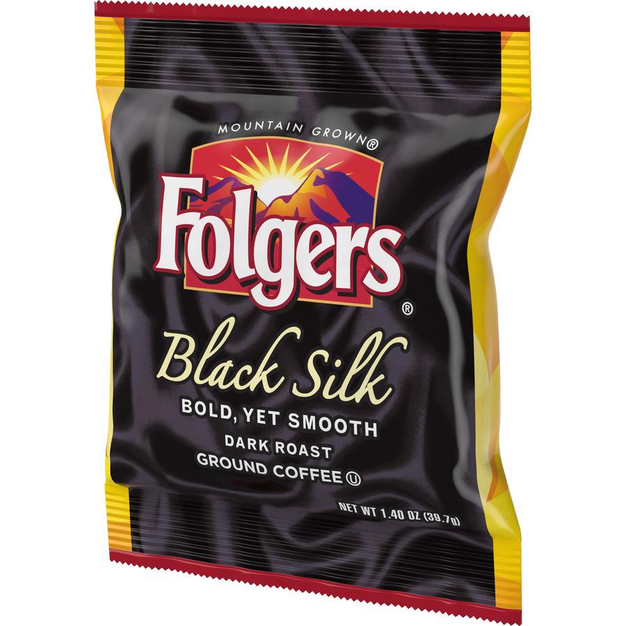 Folgers&reg; Ground Black Silk Coffee - Dark - 1.4 oz - 42 / Carton. Picture 6