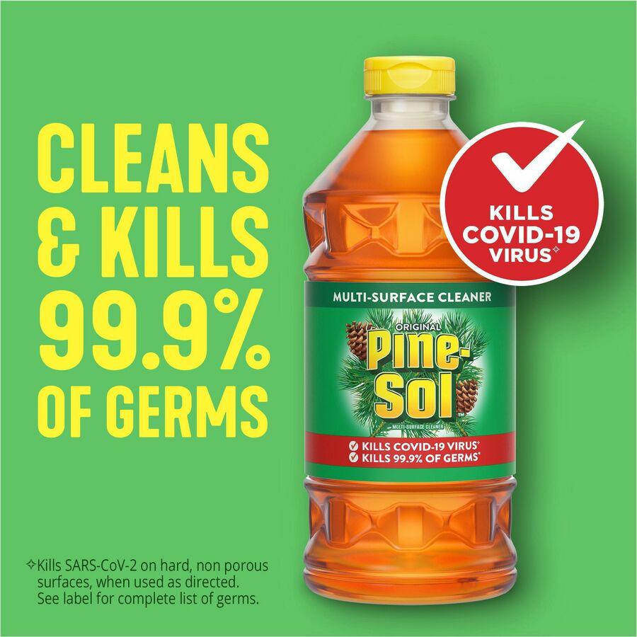 Pine-Sol All Purpose Multi-Surface Cleaner - Concentrate - 24 fl oz (0.8 quart) - Original Pine Scent - 12 / Carton - Deodorize, Residue-free, Disinfectant - Amber. Picture 4