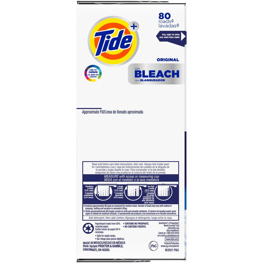 Tide Vivid Plus Bleach Detergent - 144 oz (9 lb) - Original Scent - 2 / Carton - Machine Washable, Moisture Resistant, Residue-free, Non-chlorine Bleached, Phosphate-free, Anti-septic - White. Picture 5