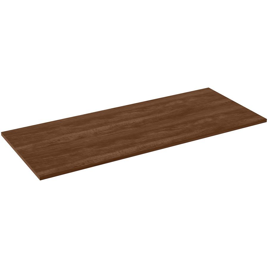 Lorell Utility Table Top - Cherry Rectangle, Laminated Top - 72" Table Top Width x 30" Table Top Depth x 1" Table Top Thickness - Assembly Required. Picture 2