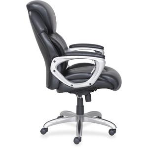 Lorell Wellness by Design Air Tech Executive Chair - 5-star Base - Black - Bonded Leather - 1 Each. Picture 2