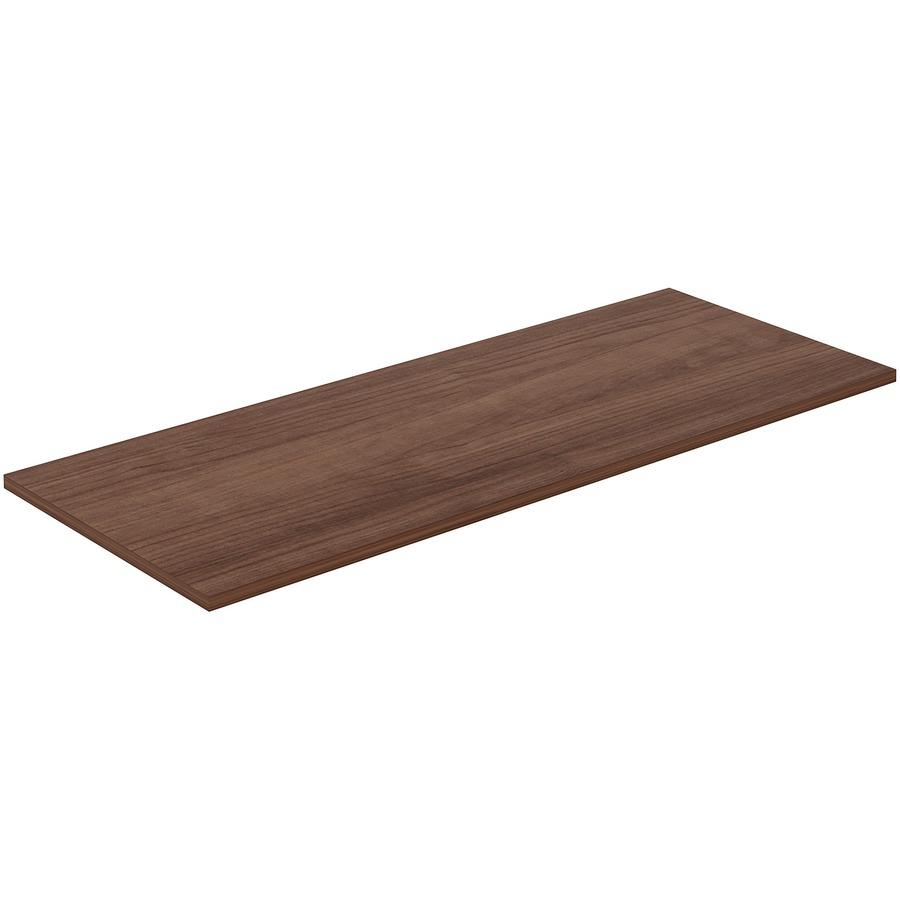 Lorell Relevance Series Tabletop - Walnut Rectangle, Laminated Top - Adjustable Height - 24" Table Top Width x 60" Table Top Depth x 1" Table Top Thickness - Assembly Required - 1 Each. Picture 5