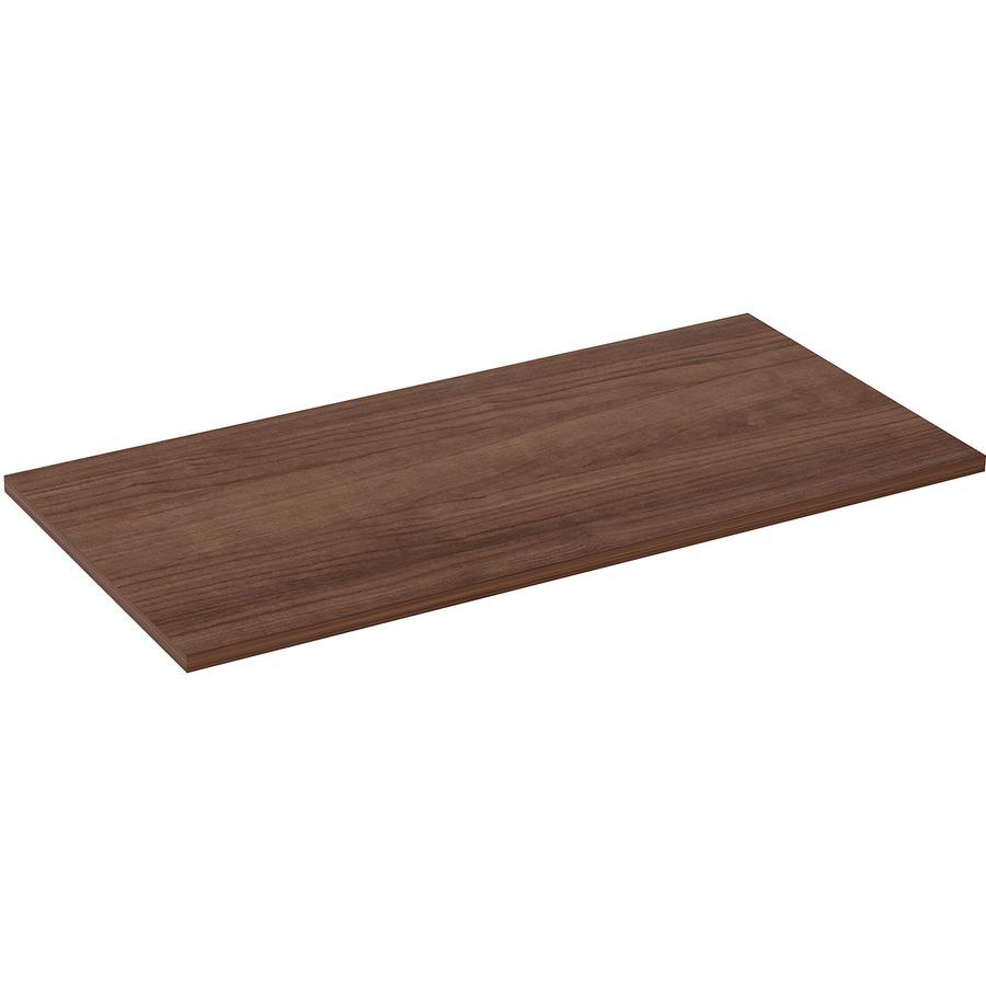 Lorell Relevance Series Tabletop - Walnut Rectangle, Laminated Top - 48" Table Top Length x 24" Table Top Width x 1" Table Top ThicknessAssembly Required - 1 Each. Picture 5