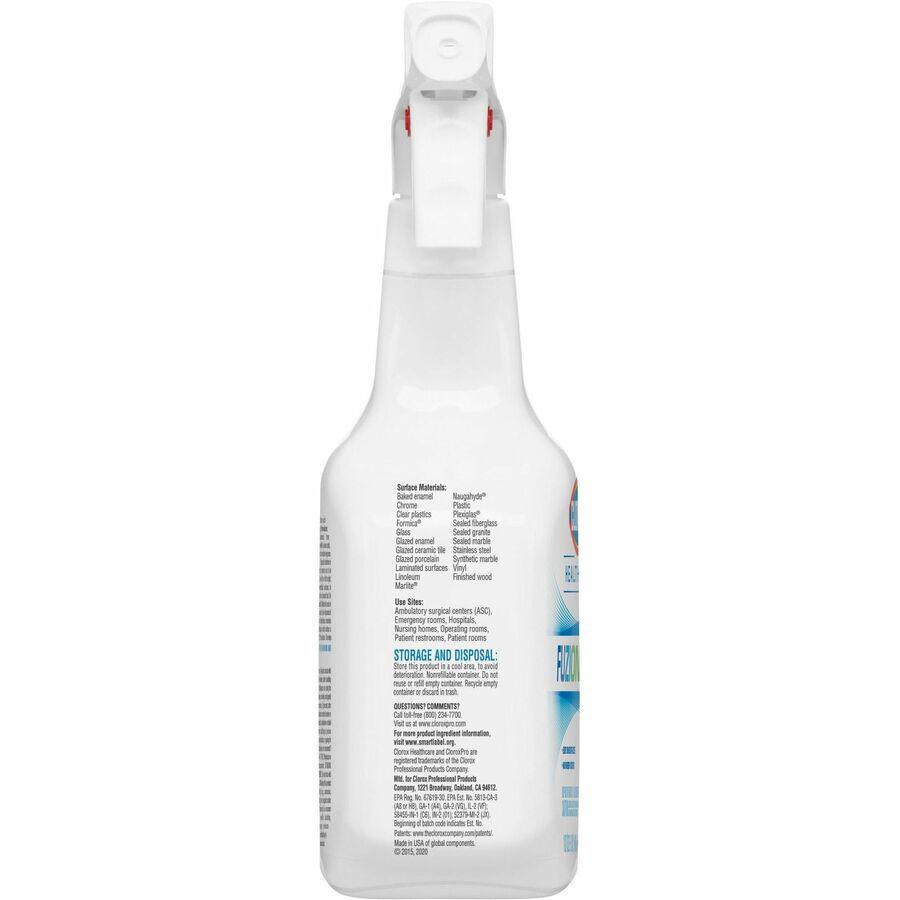 Clorox Healthcare Fuzion Cleaner Disinfectant - Ready-To-Use Spray - 32 fl oz (1 quart) - Bottle - 1 Each - Translucent. Picture 8