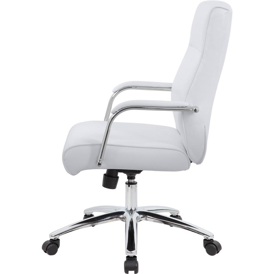 Boss Conf Chair, White - White - 1 Each. Picture 6