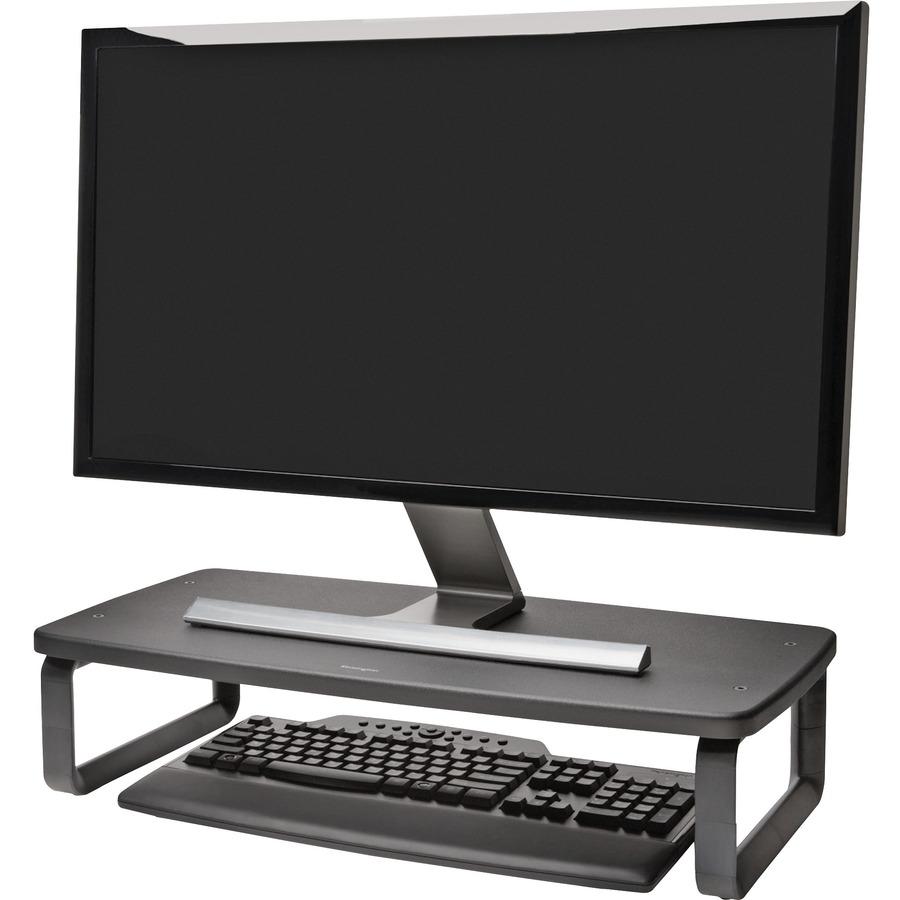 Kensington SmartFit Extra Wide Monitor Stand - Up to 27" Screen Support - 39 lb Load Capacity - Flat Panel Display Type Supported - 2" Height x 24" Width x 11.8" Depth - Black - Sturdy. Picture 2