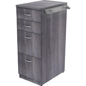 Lorell Relevance Series 4-Drawer File Cabinet - 15.5" x 23.6"40.4" - 4 x File, Box Drawer(s) - Finish: Charcoal, Laminate. Picture 8