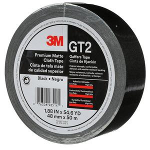 3M Gaffers Cloth Tape - 54.60 yd Length x 1.90" Width - 11 mil Thickness - Vinyl - 1 / Roll - Black. Picture 4