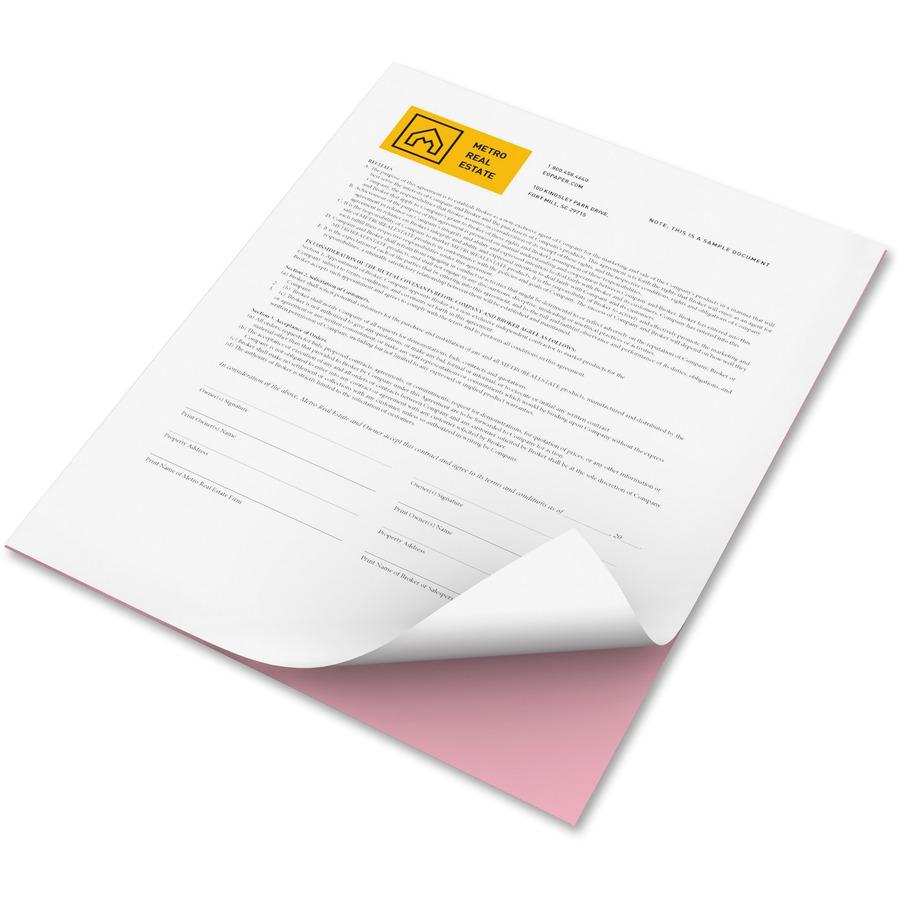 Xerox Bold Digital Carbonless Paper - Letter - 8 1/2" x 11" - 2500 / Carton - Sustainable Forestry Initiative (SFI) - Capsule Control Coating - White, Pink. Picture 3