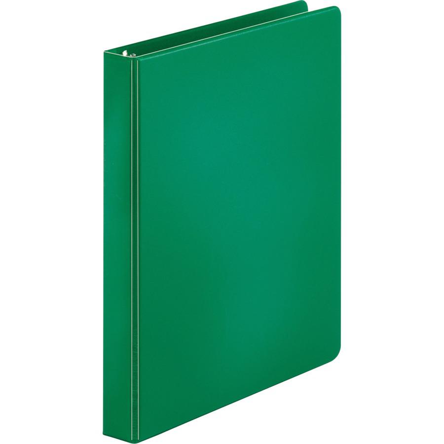 Business Source Basic Round Ring Binders - 1" Binder Capacity - Letter - 8 1/2" x 11" Sheet Size - 225 Sheet Capacity - 3 x Round Ring Fastener(s) - Inside Front & Back Pocket(s) - Chipboard, Polyprop. Picture 4