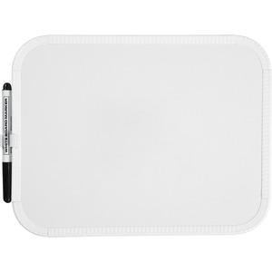 Lorell Personal Whiteboards - 11" (0.9 ft) Width x 8.5" (0.7 ft) Height - White Melamine Surface - White Plastic Frame - Rectangle - 6 / Bundle. Picture 4
