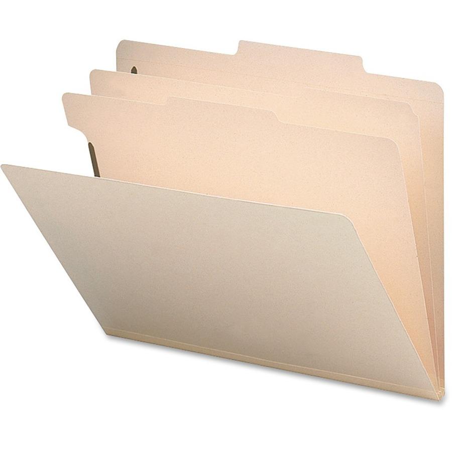 Business Source Letter Recycled Classification Folder - 8 1/2" x 11" - 2" Expansion - 2" Fastener Capacity - 2 Divider(s) - 10% Recycled - 10 / Box. Picture 4