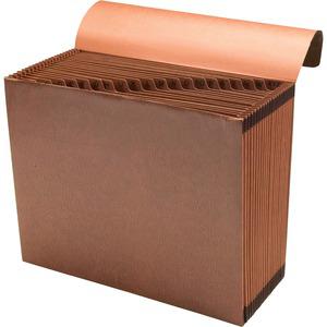 Business Source Letter Recycled Expanding File - 8 1/2" x 11" - 21 Pocket(s) - Brown - 30% Recycled - 1 Each. Picture 2