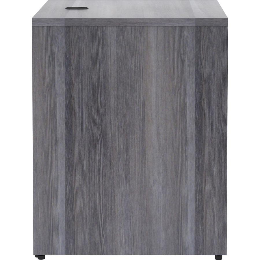 Lorell Essentials Series Return Shell - 42" x 24"29.5" , 1" Top - Laminate, Weathered Charcoal Table Top - Modesty Panel. Picture 8