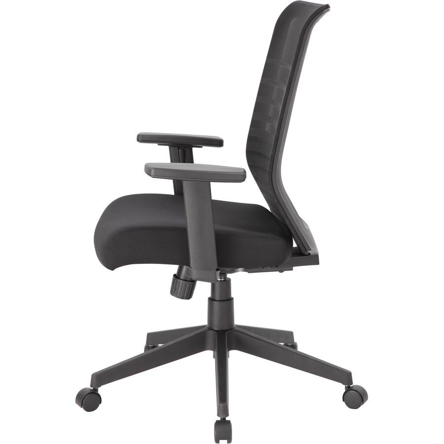 Boss Mesh Task Chair - Black Seat - Black Mesh Back - Black Frame - 5-star Base - 1 Each. Picture 5