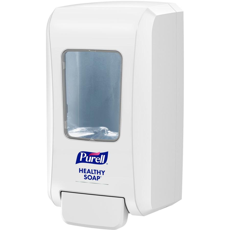 PURELL&reg; FMX-20 Foam Soap Dispenser - Manual - 2.11 quart Capacity - Site Window, Locking Mechanism, Durable, Wall Mountable, Rugged - White - 6 / Carton. Picture 3