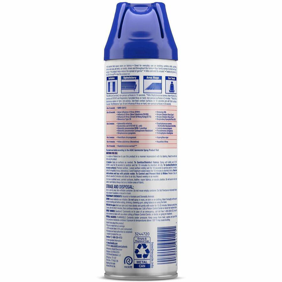 Lysol Fabric Disinfectant Spray - 15 fl oz (0.5 quart) - Lavender Fields Scent - 12 / Carton - Soft, Deodorize - Clear. Picture 5