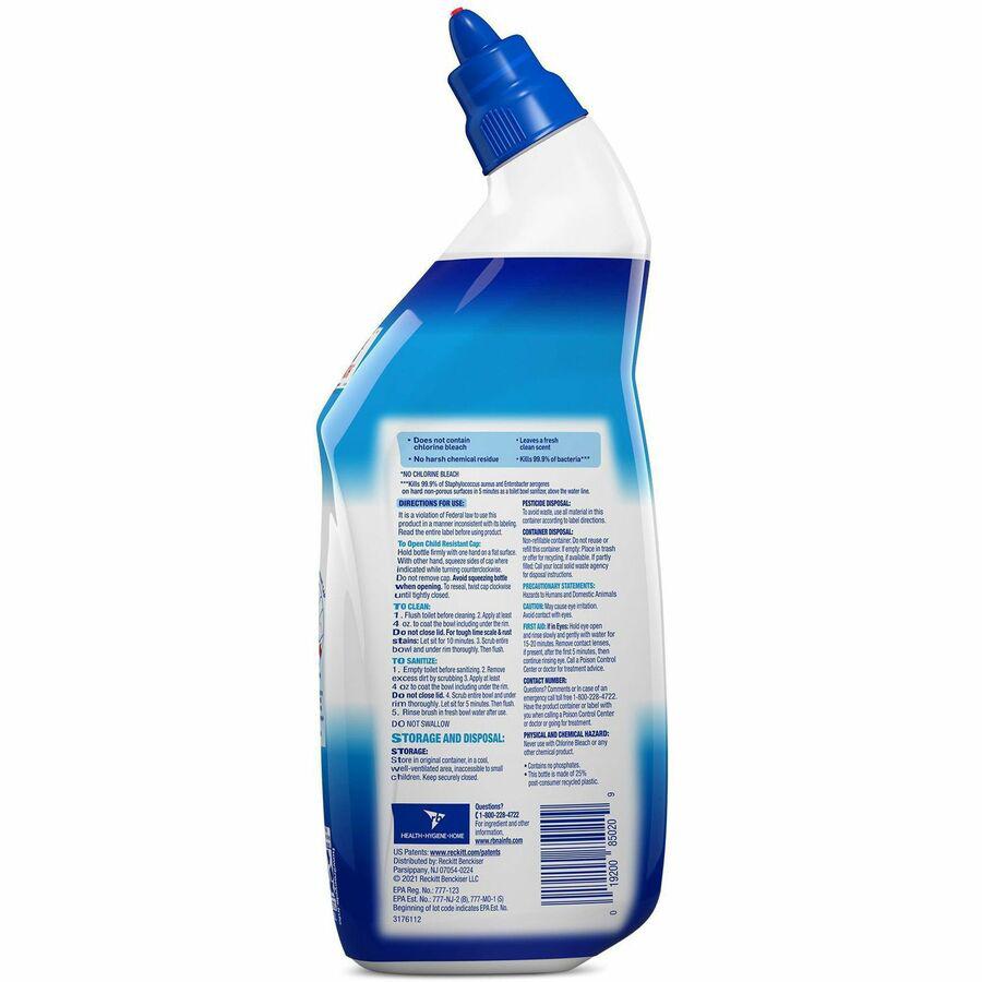 Lysol Hydrogen Peroxide Toilet Cleaner - 24 fl oz (0.8 quart) - Ocean Fresh Scent - 9 / Carton - Residue-free, Bleach-free, Antibacterial - Blue. Picture 3