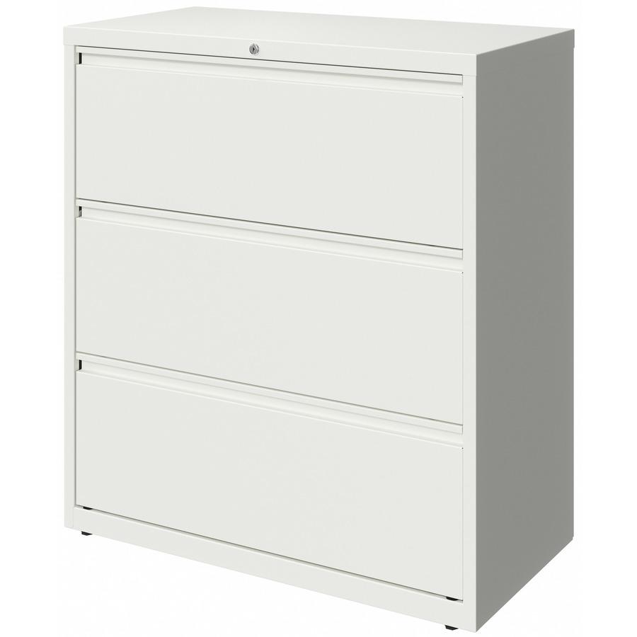 Lorell Fortress Series Lateral File - 36" x 18.6" x 40.3" - 3 x Drawer(s) for File - Letter, Legal, A4 - Lateral - Hanging Rail, Magnetic Label Holder, Locking Drawer, Locking Bar, Ball Bearing Slide,. Picture 6