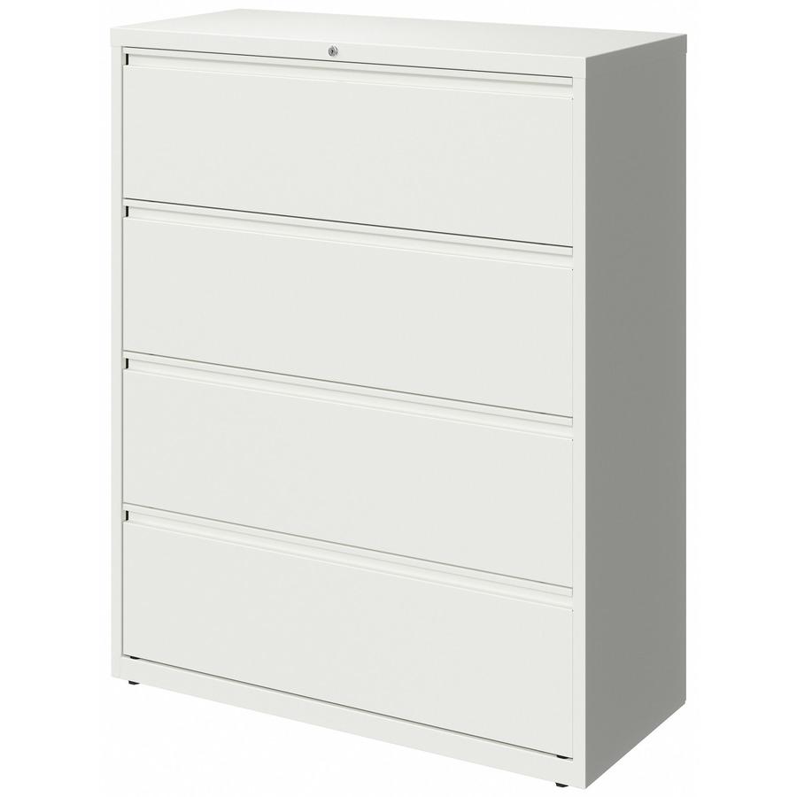 Lorell Fortress Series Lateral File - 42" x 18.6" x 52.5" - 4 x Drawer(s) for File - Letter, Legal, A4 - Lateral - Hanging Rail, Magnetic Label Holder, Locking Drawer, Locking Bar, Ball Bearing Slide,. Picture 5