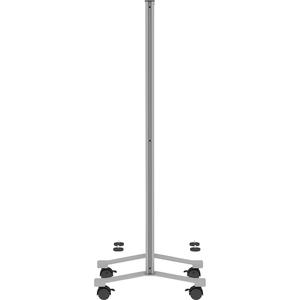 Lorell Adaptable Panel Legs for 71"H Configuration - 18.8" Width x 2" Depth x 48.8" Height - Aluminum - Silver. Picture 7