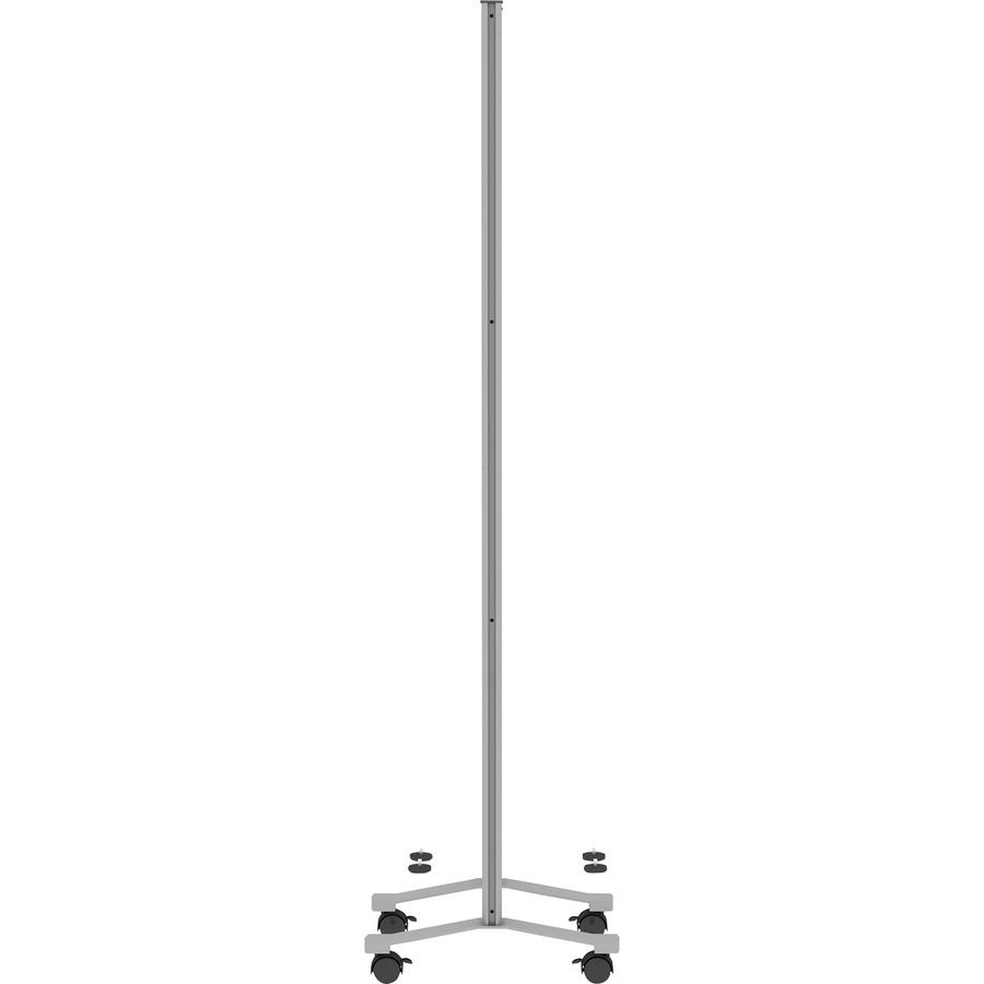 Lorell Adaptable Panel Legs for 50"H Configuration - 18.8" Width x 2" Depth x 71" Height - Aluminum - Silver. Picture 6