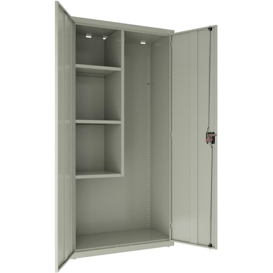 Lorell Fortress Series Janitorial Cabinet - 36" x 18" x 72" - 4 x Shelf(ves) - Hinged Door(s) - Locking System, Welded, Sturdy, Recessed Locking Handle, Durable, Removable Lock, Storage Space, Adjusta. Picture 6