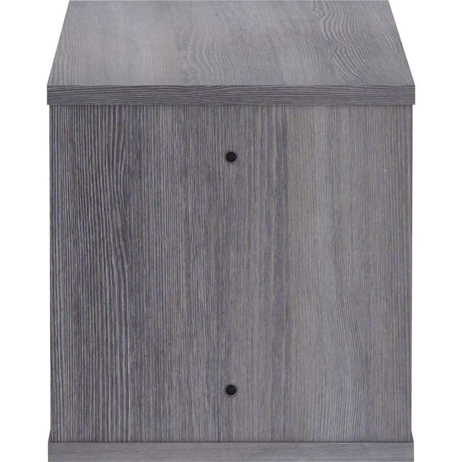 Lorell Panel System Open Storage Cabinet - 18.1" Height x 31.5" Width x 15.8" Depth - Charcoal - Laminate - 1 Each. Picture 6