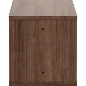 Lorell Panel System Open Storage Cabinet - 18.1" Height x 31.5" Width x 15.8" Depth - Walnut - Laminate - 1 Each. Picture 7