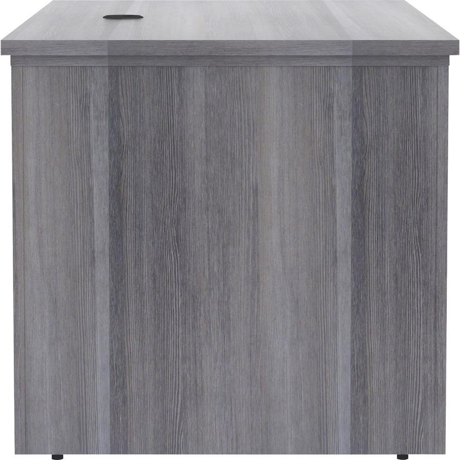 Lorell Essentials Series Sit-to-Stand Desk Shell - 0.1" Top, 1" Edge, 60" x 29"49" - Finish: Weathered Charcoal. Picture 5