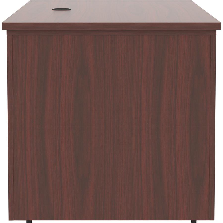 Lorell Essentials Series Sit-to-Stand Desk Shell - 0.1" Top, 1" Edge, 72" x 29"49" - Finish: Mahogany - Laminate Table Top. Picture 6