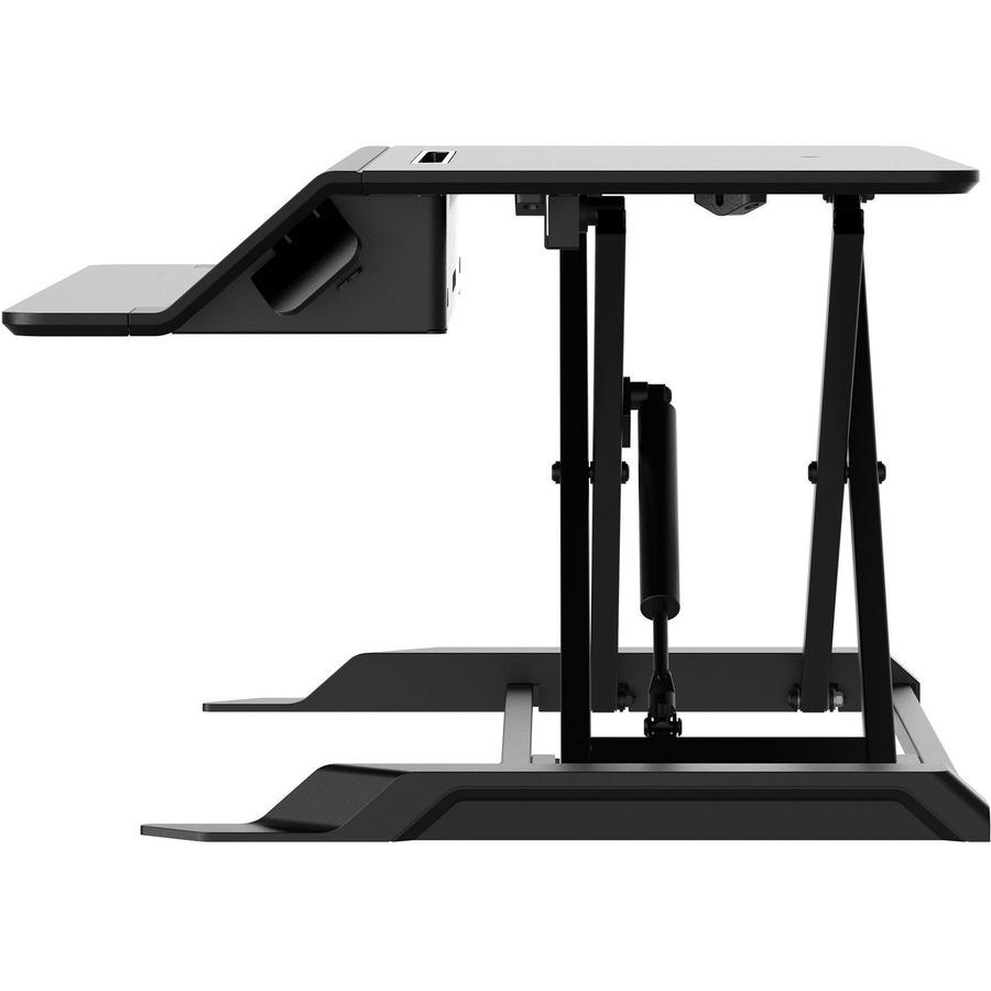 Fellowes Lotus&trade; LT Sit-Stand - 4.4" Height x 31.5" Width x 24" Depth - Desktop - Black. Picture 8
