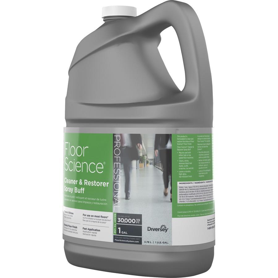 Diversey Floor Science Cleaner Spray Buff - Ready-To-Use Liquid - 128 fl oz (4 quart) - Characteristic Scent - 1 Each - Straw. Picture 5