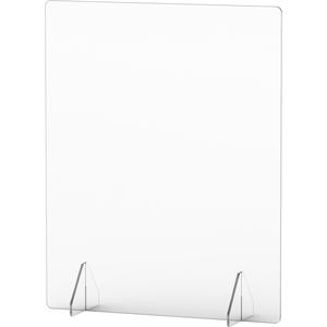 Lorell Social Distancing Barrier - 24" Width x 7" Depth x 30" Height - 1 Each - Clear - Acrylic. Picture 3