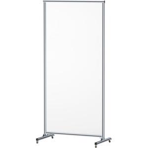 Lorell Mobile Full Protective Glass Screen - 36" Width x 0.3" Depth x 78" Height - 1 Each - Clear - Tempered Glass, Aluminum. Picture 7