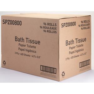 Special Buy 2-ply Bath Tissue - 2 Ply - 4.50" x 3" - 420 Sheets/Roll - 1.64" Core - White - 96 / Carton. Picture 3