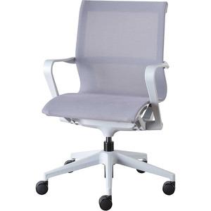 Lorell Executive Mesh Mid-back Chair - Nylon Seat - Nylon, Mesh Back - Plastic Frame - Mid Back - 5-star Base - Gray - 1 Each. Picture 7
