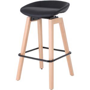 Lorell Modern Low-Back Stool - Black - 1 Each. Picture 13