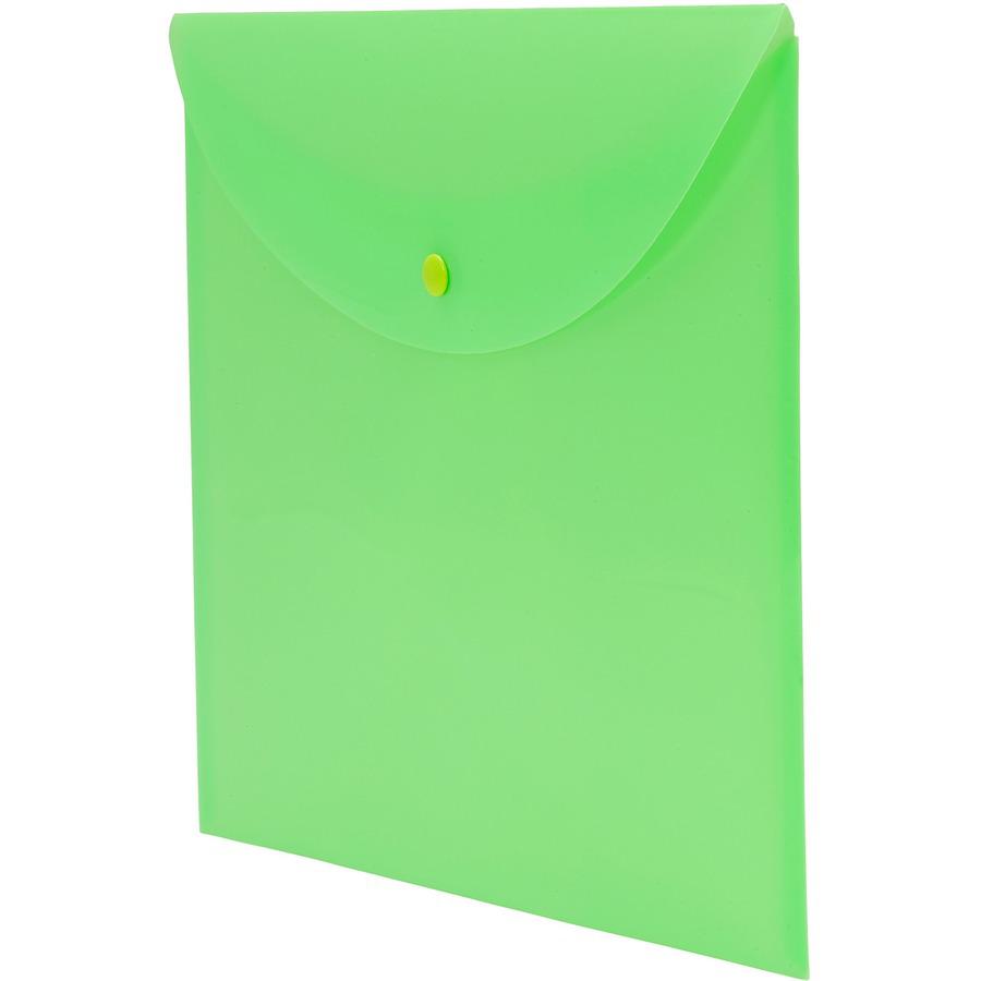 Smead Letter File Wallet - 8 1/2" x 11" - Green - 10 / Box. Picture 3